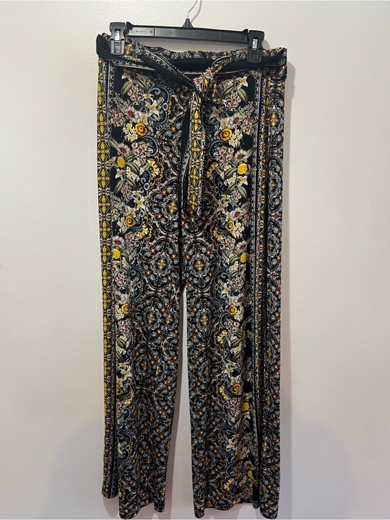 White House Black Market Pants - White House Black Market Black Floral-Print Wide Leg Pants